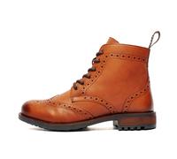 Catesby Ensign Premium Mens Leather Country, Comfort Padded Durable Lace Up Boots For Men, Tan, UK 9