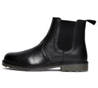 Catesby Men's Leather Chelsea Ankle Boot with pull tab, Black, 9