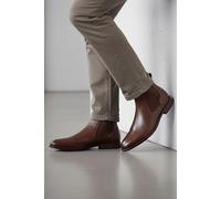 CATESBY ENGLAND Men's Andrew Comfort Flex Leather Chelsea Boots in Brown | Size: 7 CATESBY ENGLAND Brown 7