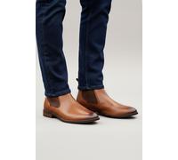 CATESBY ENGLAND Men's Andrew Comfort Flex Leather Chelsea Boots in Tan | Size: 8 CATESBY ENGLAND Tan 8