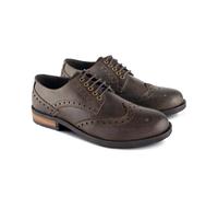 CATESBY ENGLAND Men's Appleby Leather Lace Up Brogue Shoes in Dark Brown | Size: 12 CATESBY ENGLAND Dark Brown 12