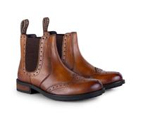 CATESBY ENGLAND Men's Bray Leather Casual Chelsea Boots in Tan | Size: 10 CATESBY ENGLAND Tan 10