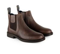 CATESBY ENGLAND Men's Oliver Leather Casual Chelsea Boots in Dark Brown | Size: 8 CATESBY ENGLAND Dark Brown 8
