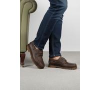 CATESBY ENGLAND Men's Timber Leather Winter Boat Shoes in Dark Brown | Size: 12 CATESBY ENGLAND Dark Brown 12