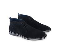 Catesby England Sahara Suede Leather Desert Boots Men Extra Padded Casual Chukka Boots Men, Black, UK 7