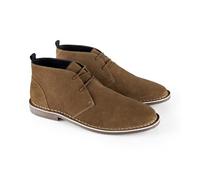 Catesby England Sahara Suede Leather Desert Boots Men Extra Padded Casual Chukka Boots Men, Khaki, UK 7