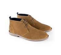 Catesby England Sahara Suede Leather Desert Boots Men Extra Padded Casual Chukka Boots Men, Tan, UK 7