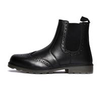 Catesby Bute Leather Mens Boots Brogue Lightweight Durable Dealer Boots For Men, Black, UK 11