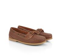 CATESBY ENGLAND Women's Pixie Premium Leather Boat Shoes in Brown | Size: 6 CATESBY ENGLAND Brown 6