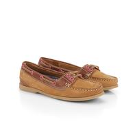 CATESBY ENGLAND Women's Pixie Premium Leather Boat Shoes in Tan | Size: 4 CATESBY ENGLAND Tan 4