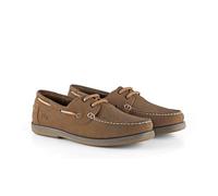 Catesby Hector Leather Mens Boat and Deck Shoes Lightweight Casual Summer Shoes, Burnt Caramel, UK 9