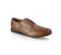 Catesby Men's Hatfield Leather Formal Brogue Lace up Shoe, Tan, 10