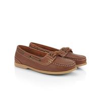 Pixie Premium Leather Boat Shoes CATESBY ENGLAND Brown 7