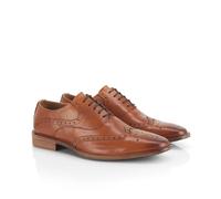 Catesby SC18231 Premium Leather Mens Shoes Brogue Formal Wedding Extra Padded Shoes for Men, UK, Tan 9