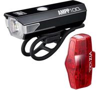 Cateye AMPP 100 & ViZ 100 Bike Light Set Black
