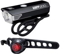CatEye AMPP 200 / Orb Rechargeable Bike Light Set: Rechargeable Front and Rear Lights for Convenience