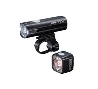 Cateye Ampp400s + Nano60 Light Set Silver 400/60 Lumens 400/60 Lumens Black