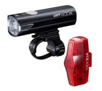 Cateye AMPP 400S / Vis 100 USB Rechargeable Bike Light Set - Black / Light Set / Rechargeable