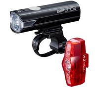 Cateye AMPP 500S Lumens & VIZ 150 Lumens USB Rechargeable Light Set Black