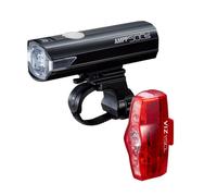 Cateye Ampp500s + Viz150 Light Set Clear 500/150 Lumens 500/150 Lumens Black