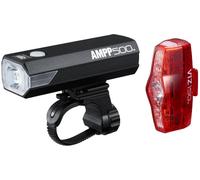 Cateye Ampp500 & Viz150 Light Set Silver 500/150 Lumens