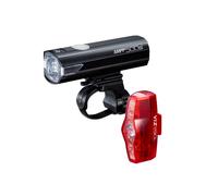 Cateye Ampp500s + Viz150 Light Set Clear 500/150 Lumens 500/150 Lumens Black