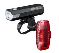CatEye AMPP 900 / VIZ 300 Rechargeable Bike Light Set - Black / Light Set / Rechargeable