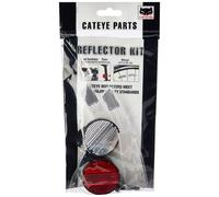 CatEye Bicycle Reflector Kit HighVisibility Front Rear Wheel Reflectors for Night Safety Universal Fit WeatherResistant ToolFree Installation E