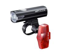 Cateye AMPP 400S Lumens & VIZ 100 Lumens USB Rechargeable Light Set Black