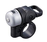 CatEye Oh-1500 Nido Bell Silver Bike Bell Bicycle Bell with Loud Crisp Clear Sound, Road and Mountain Bike Bell Adults Kids