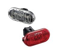 CatEye Omni 3 Front & Rear Light Set: Lightweight, Versatile Lights with 360° Visibility, Three Modes, and Long Battery Life; Easy Tool-Free Mounting for Front and Rear
