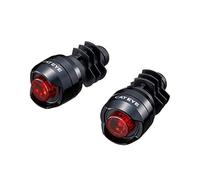 CatEye Orb Bar End Rear Light Set Red LED Handlebar Safety Caps | Twin pack bar-end insert safety lights with red LEDs for extra side and rear commuter visibility