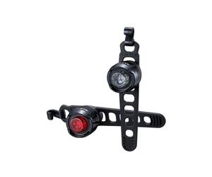 Cateye Orb Bike Light Set Polished Black