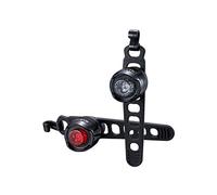 Cateye Orb Set Front & Rear Battery Bike Light Polished Black