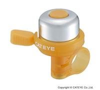 CATEYE Bicycle Bell, Brass, Tangerine, One Size