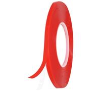 Cateye Red Double Sided Tape 6mm x 50m x 0.2mm, Transparent PET Double Sided Adhesive Tape, Clear Invisible Mounting Tapes for Electronics, Glass, Metal, PVC, Car Accessories And Home Decoration