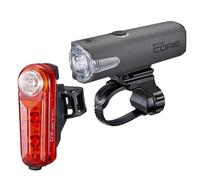 Cateye Sync Set Core Kinetic Front & Rear Bike Light Set - Black / Light Set / Rechargeable