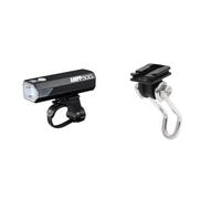 CatEye Unisex's Ampp 500 Front Bicycle Light, Black, One Size & CatEye CA5342440 Centre Fork Light Bracket 534-2440 Cycling Lights and Reflectors, Black