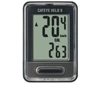 CatEye Velo 9 Wired Cycle Bike Computer Auto Stop/Start In Black