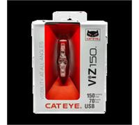 CatEye ViZ150 Ultra-Bright 150 Lumen Rechargeable Rear Bicycle Light | OptiCube Lens & Daytime Hyperflash Mode for Maximum Visibility | USB Rechargea
