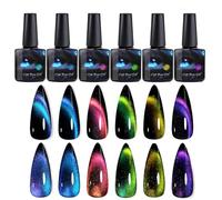 CatEyeSlay Cat Eyes Gel Nail Polish | 8ml Magnetic Cat Eyes Nail Polish | 9D Cat Magnet Eye Gel Polish | French Manicure Cat Eyes Nail Polish | Professional Cats Eyes Nail Arts Accessories for Home