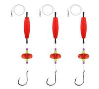 Catfish Float Rigs, 3Pcs Rattler Tackle Floats Luminous Double Rattles Beads Float with 55Lbs Pulling Force for Catfish Fishing