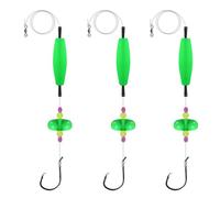Catfish Float Rigs, 3Pcs Rattler Tackle Floats Luminous Double Rattles Beads Float with 55Lbs Pulling Force for Catfish Fishing