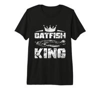 Catfish King Fishing Angler Catfisherman Premium T-Shirt