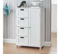 catford wooden bathroom storage cabinet with 1 door in white