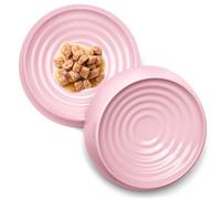 CatGuru Cat Bowls, Whisker Friendly Cat Food Bowl for Indoor Cats, Relieves Whiskers Fatigue, Wide Feeding Bowl, Non-Slip Feeding Bowls, Flat Kitten Bowl, (Set of 2, Pink)