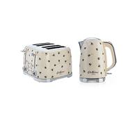 Cath Kidston 1.7L Jug Kettle and 4 Slice Toaster Bees Cream