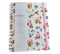Cath Kidston 128 Page Lined Hardback Wiro Bound A5 Notebook in Floral Twigs and Birds