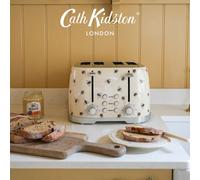 Cath Kidston 4 Slice Toaster Wide Slots with 7 Browning Control Stainless Steel