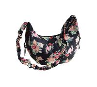 Cath Kidston Archive Bunches Floral Crossbody Bag - Black - One Size - Black - 100% Recycled Polyester